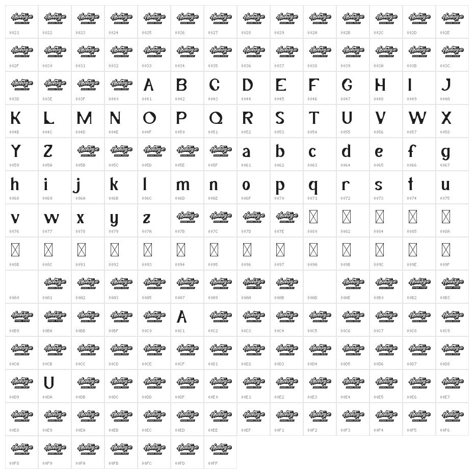 OliveTowerDemo Character Map