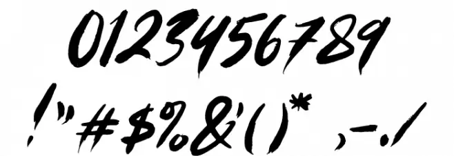 OliveVineDEMO Font OTHER CHARS