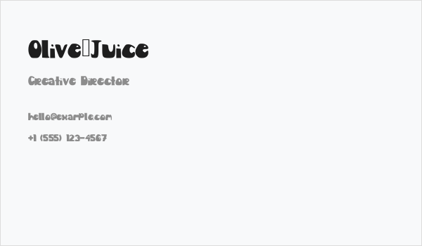 Olive_Juice Business Card