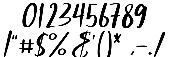 Oliver Blush Regular Font OTHER CHARS