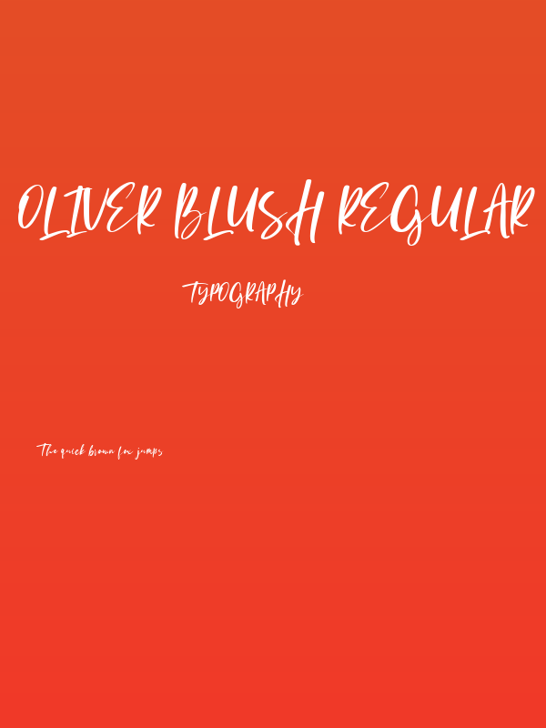 Oliver Blush Regular Poster