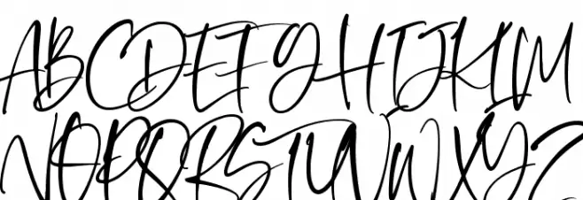 Oliver Notes Schriftart Groß
