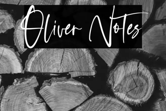 Oliver Notes Schriftart examples