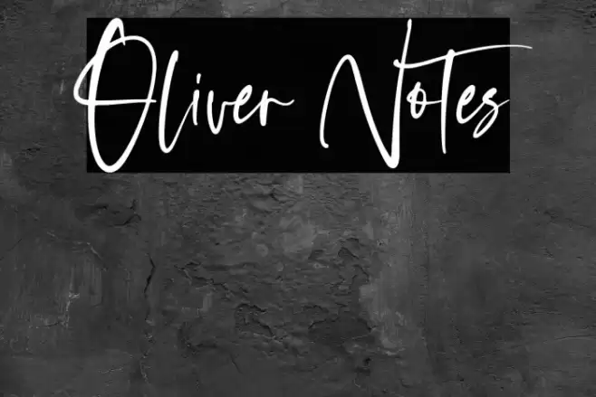 Oliver Notes Schriftart examples