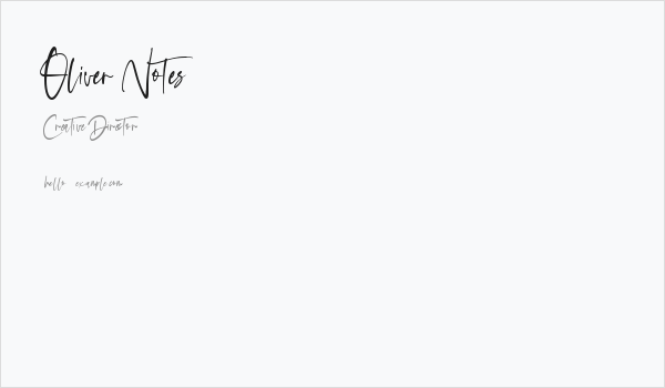 Oliver Notes Business Card