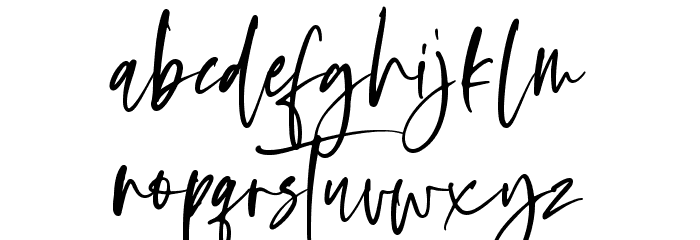 Oliver Notes Schriftart Kleinbuchstaben
