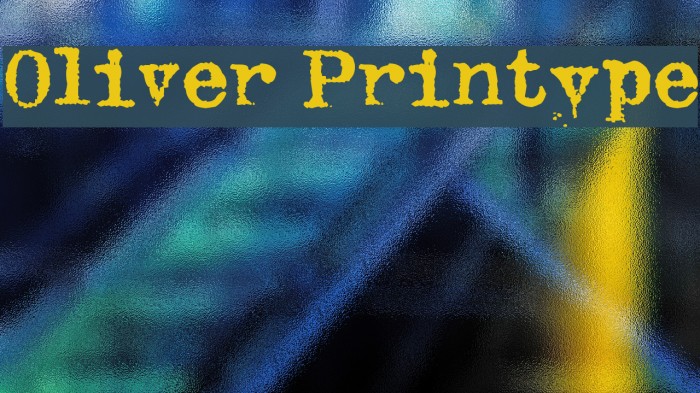Oliver Printype Font examples