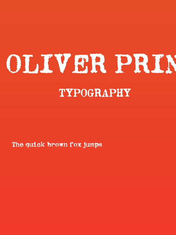 Oliver Printype Poster