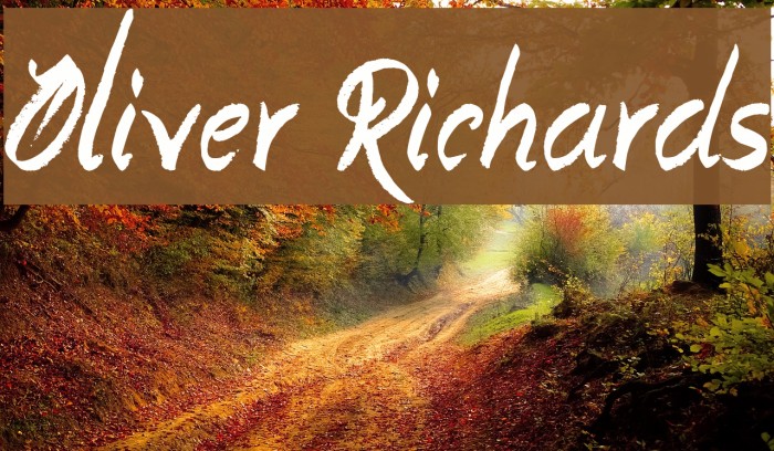 Oliver Richards Font examples