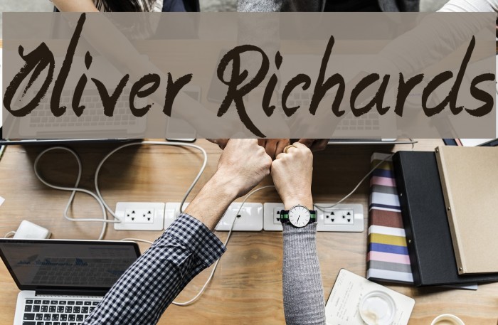 Oliver Richards Font examples