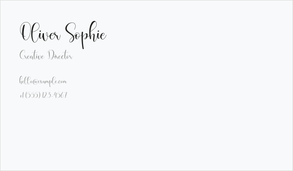 Oliver Sophie Business Card