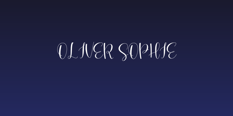 Oliver Sophie Social Header