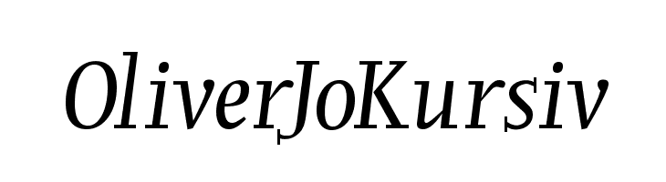 OliverJoKursiv Font