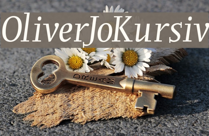 OliverJoKursiv Font examples