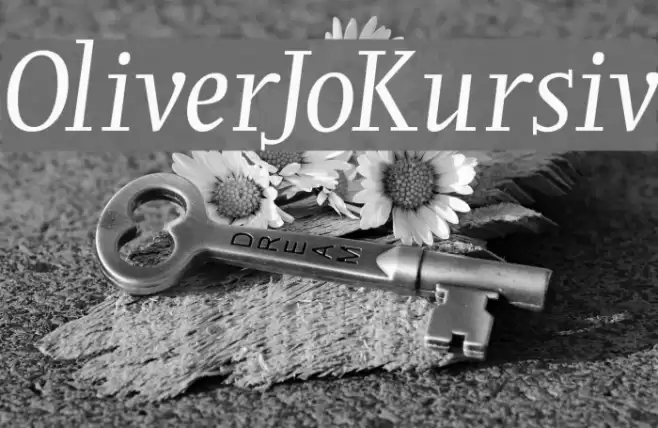 OliverJoKursiv Schriftart examples