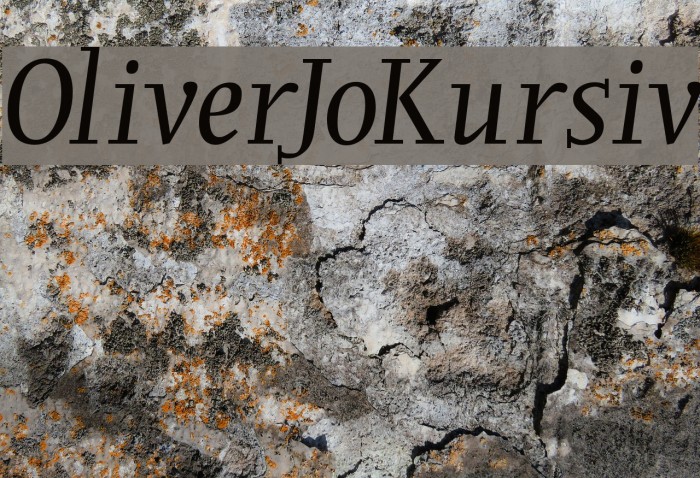 OliverJoKursiv Font examples