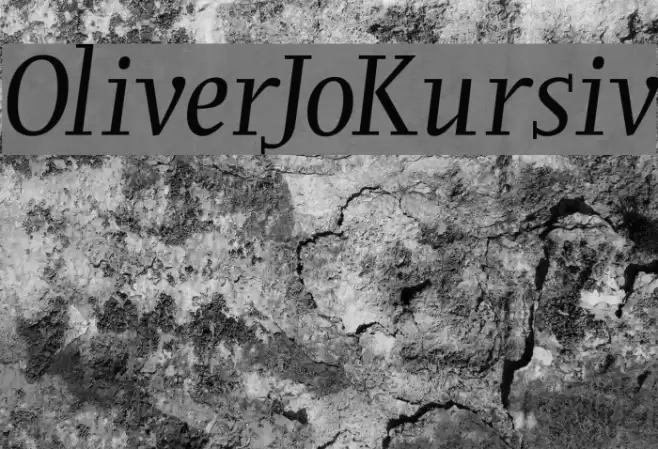 OliverJoKursiv Schriftart examples