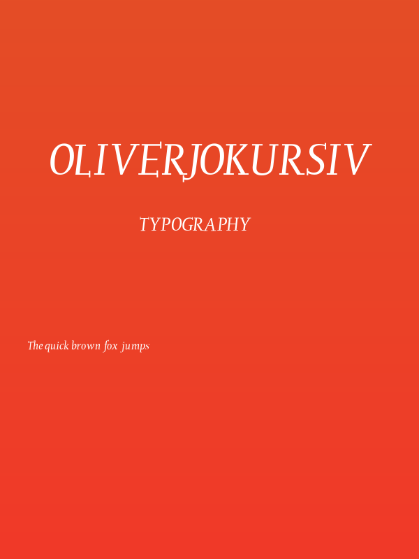 OliverJoKursiv Poster