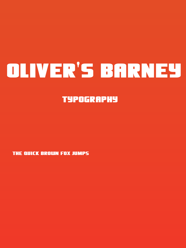 Oliver's Barney Poster