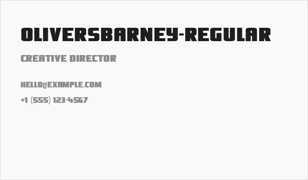 OliversBarney-Regular Business Card