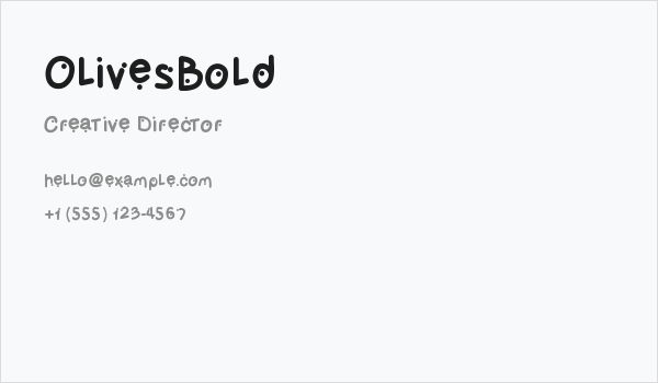 OlivesBold Business Card