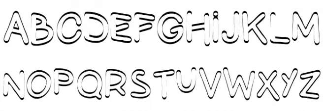 OlivesOutline Font UPPERCASE