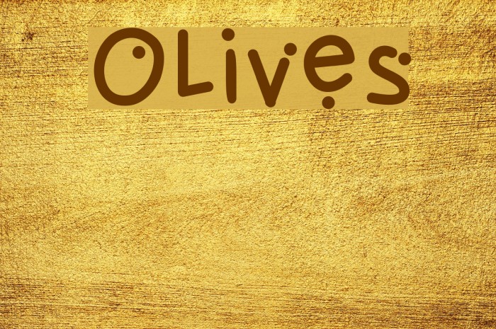 Olives Font examples