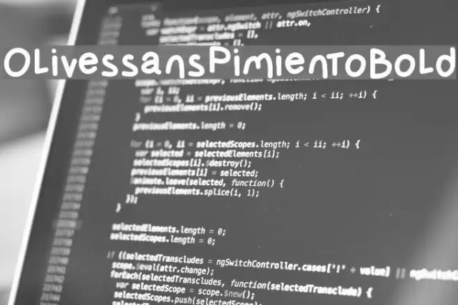 OlivessansPimientoBold Font examples