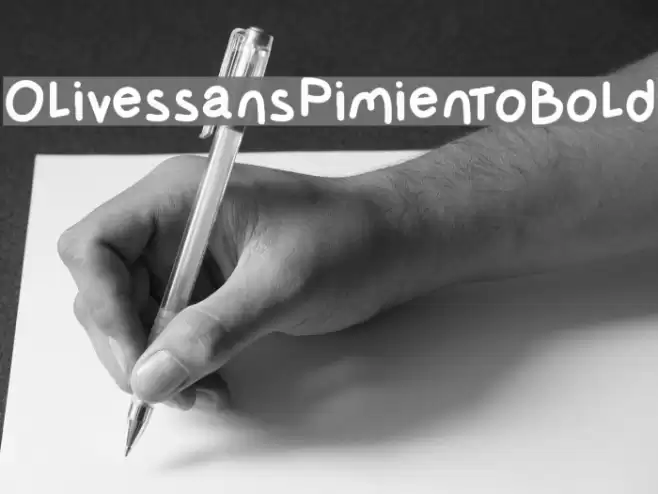 OlivessansPimientoBold Font examples