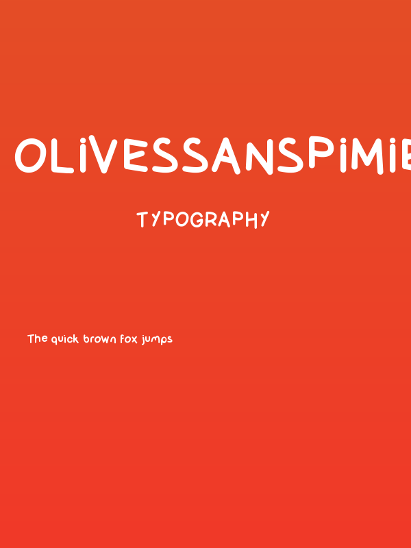 OlivessansPimientoBold Poster