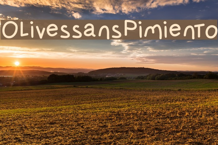 OlivessansPimiento Font examples