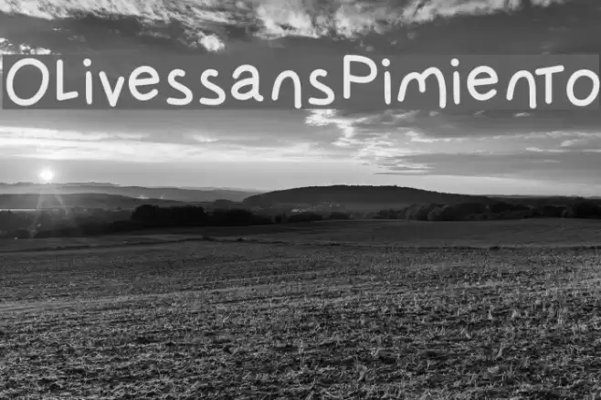 OlivessansPimiento Font examples