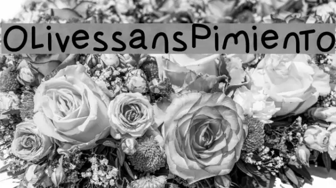 OlivessansPimiento Font examples