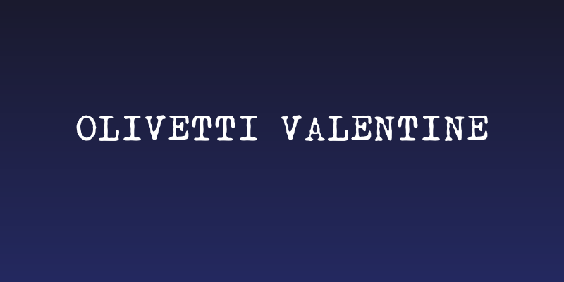 Olivetti Valentine Social Header