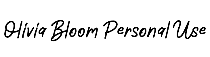 Olivia Bloom Personal Use  フリーフォントのダウンロード