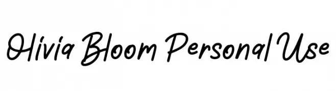 Olivia Bloom Personal Use  Frei Schriftart Herunterladen