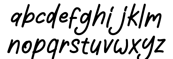 Olivia Bloom Personal Use Schriftart Kleinbuchstaben