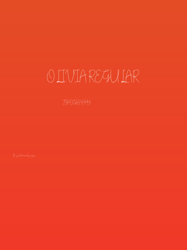 Olivia-Regular Poster