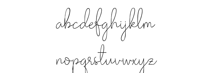 Olivia-Regular Font LOWERCASE