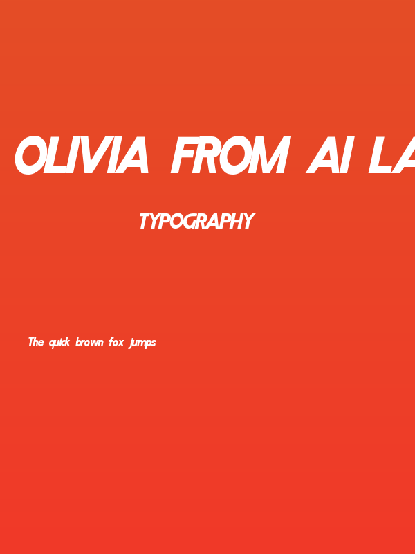 Olivia from AI Lab Poster