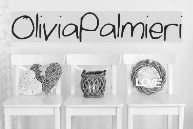 OliviaPalmieri Font examples