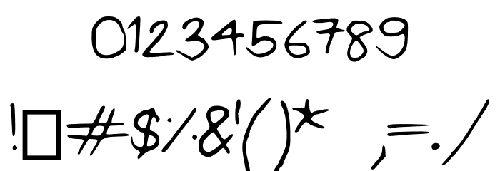 OliviaScript Font OTHER CHARS
