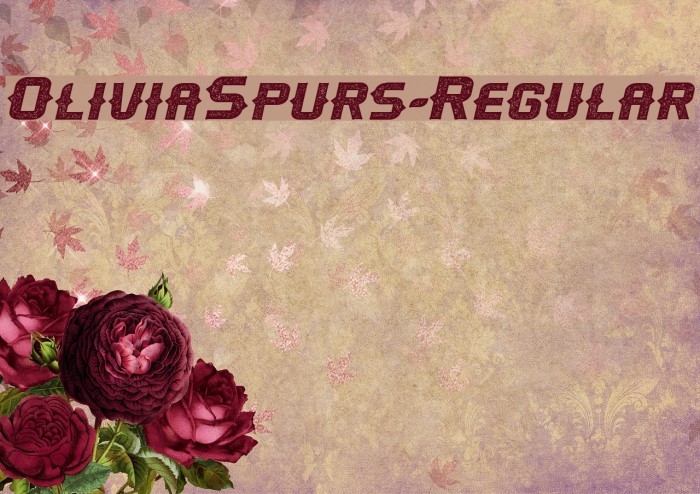 OliviaSpurs-Regular फ़ॉन्ट examples