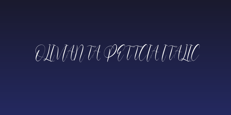 Olivianta Pettcia Italic Social Header