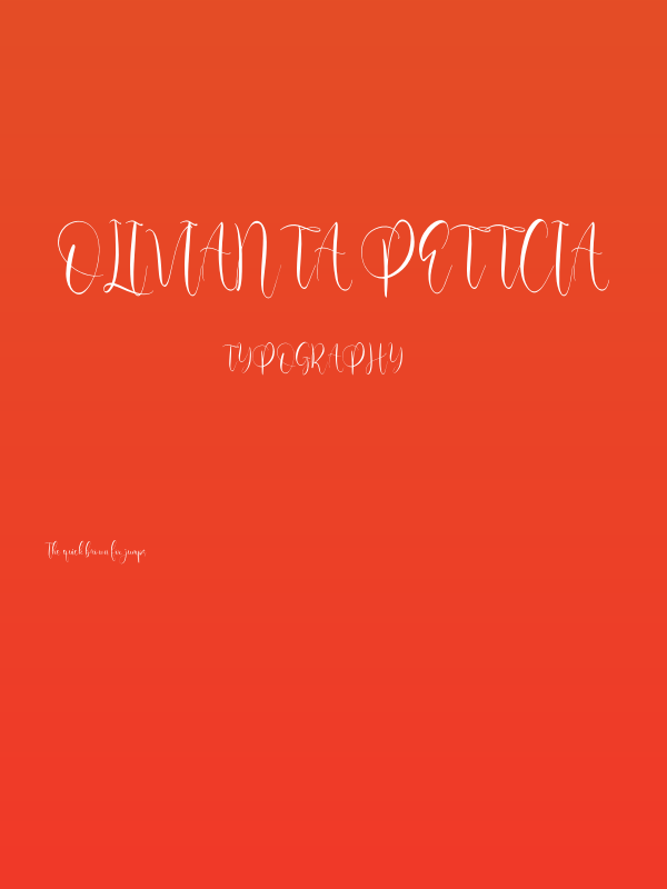 Olivianta Pettcia Poster