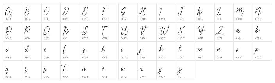 Oliviars Free Regular Character Map