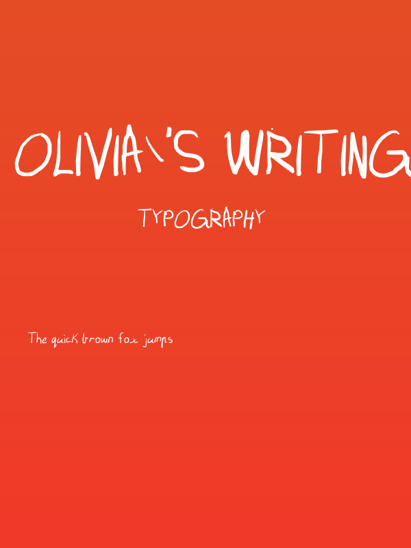 Olivia's Writing Poster