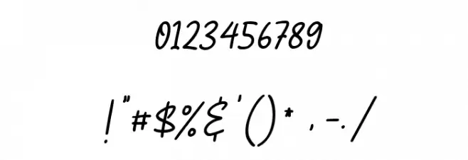 Olliverya フォント その他の文字
