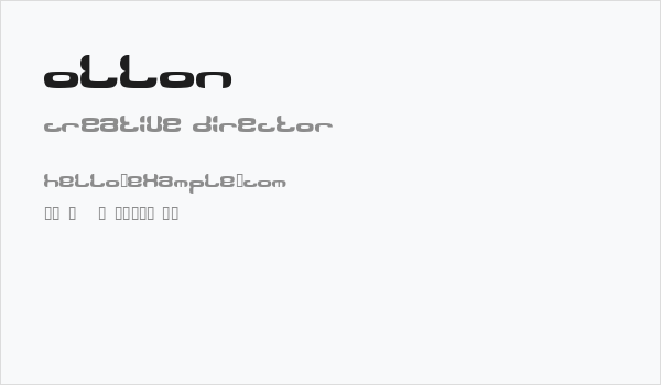 Ollon Business Card