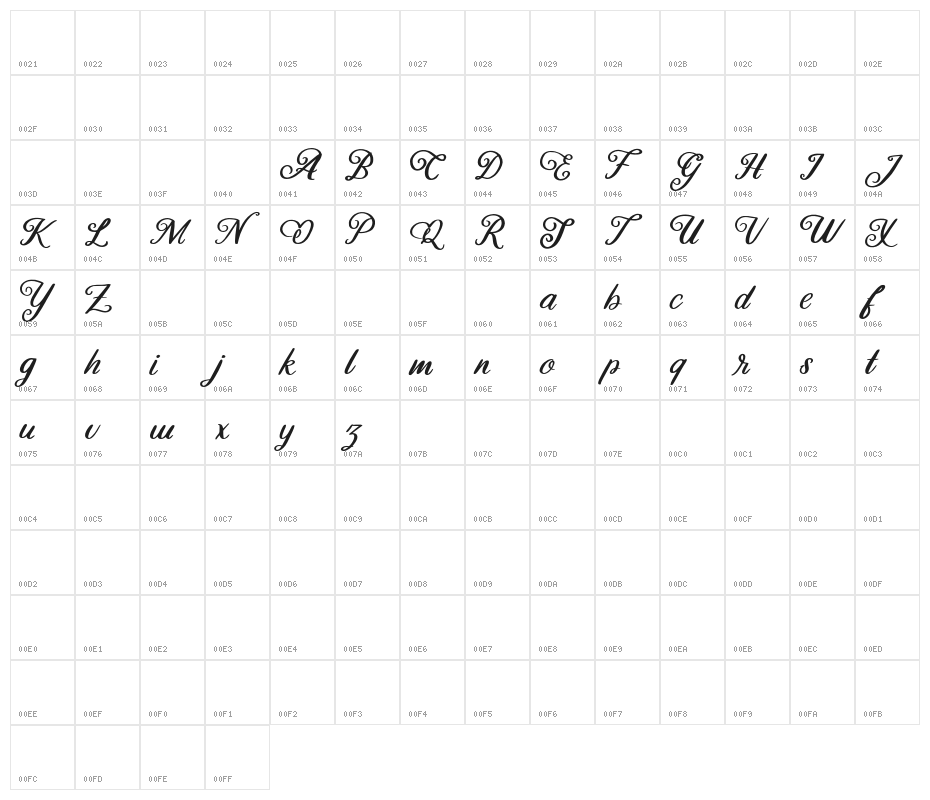 OllsonFREE Character Map